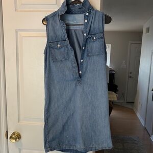 GAP Blue Sleeveless Polo Collar Mini Dress